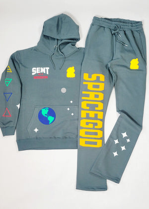 "Sun of God" Pullover Hoodie & Stacked Pants