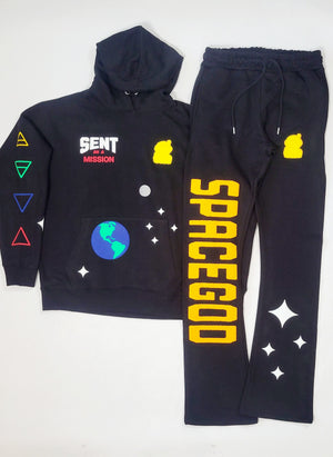 "Sun of God" Pullover Hoodie & Stacked Pants